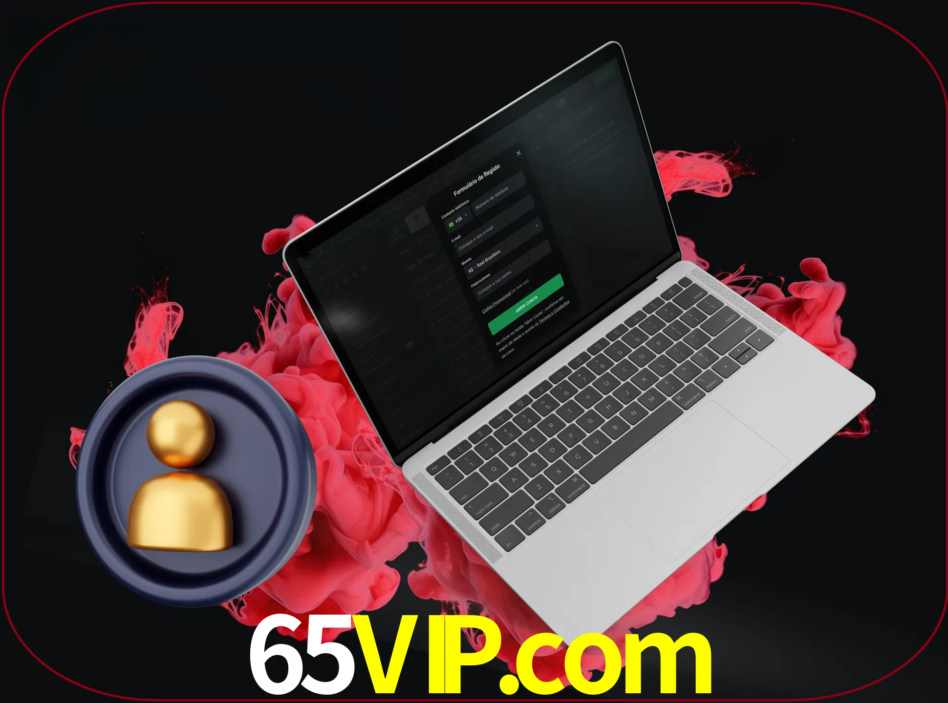 No cabeçalho do site 65vip, clique no botão que o levará a um formulário especial onde terá de introduzir as suas informações actuais.