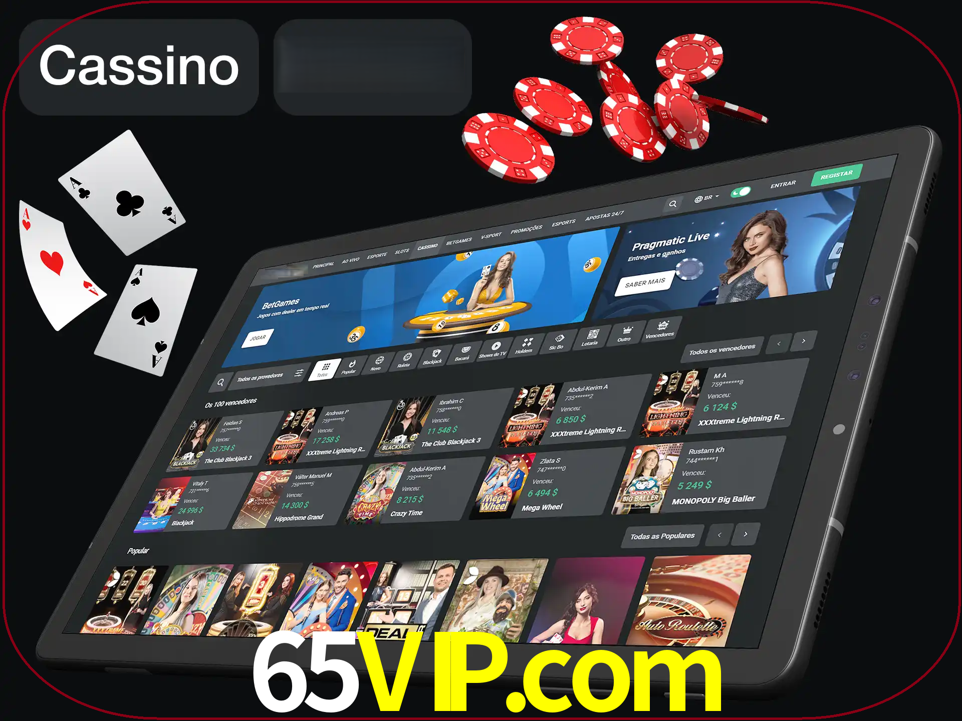 Jogue vários jogos de cassino em nosso cassino.